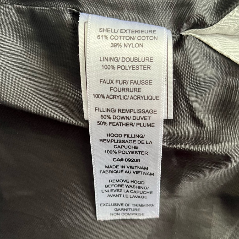 Cleo down fill Parka with removable hood Car coat length size M - Picture 14 of 16